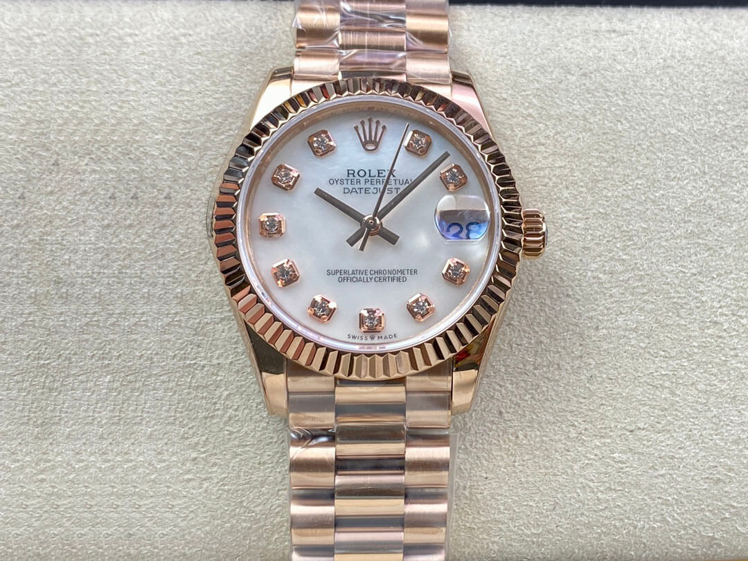 Replica Rolex Datejust M278275-0009 31MM 1:1 Best Edition Rose Gold - DEEPREPS