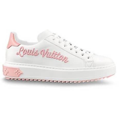 LOUIS VUITTON WOMEN S TIME OUT SNEAKER WHITE/PINK FOR WOMEN   LV31 - DEEPREPS