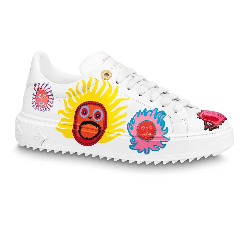 LOUIS VUITTON X YAYOI KUSAMA TIME OUT SNEAKERS IN WHITE – LSVT350 - DEEPREPS
