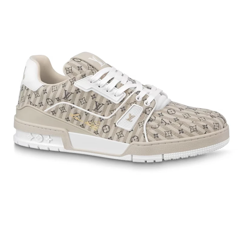 LOUIS VUITTON LV TRAINER SNEAKERS IN BEIGE – LSVT345 - DEEPREPS