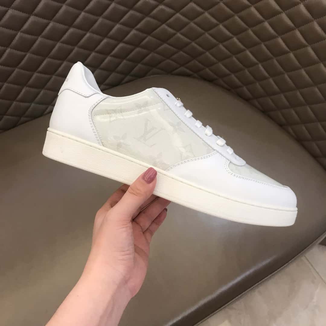 LOUIS VUITTON WHITE MONOGRAM TRANSPARENT RIVOLI SNEAKER   LV40 - DEEPREPS