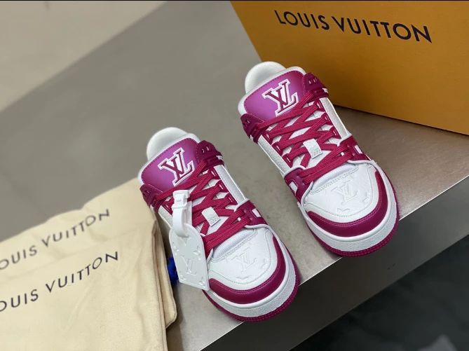 LOUIS VUITTON TRAINER SNEAKERS IN WHITE FUCHSIA – LSVT378 - DEEPREPS