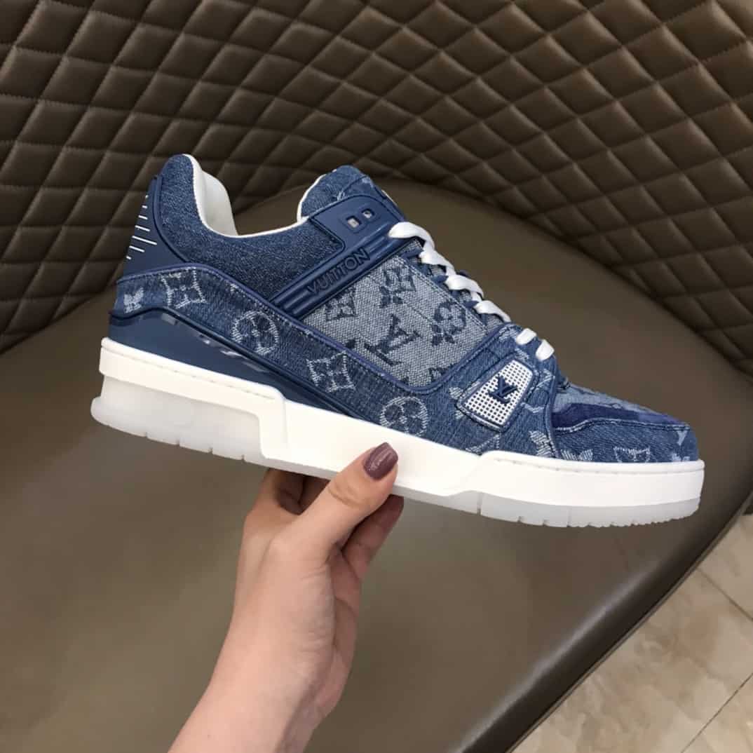VIRGIL ABLOH WRAPS LOUIS VUITTON 408 SNEAKER IN DENIM   LV122 - DEEPREPS