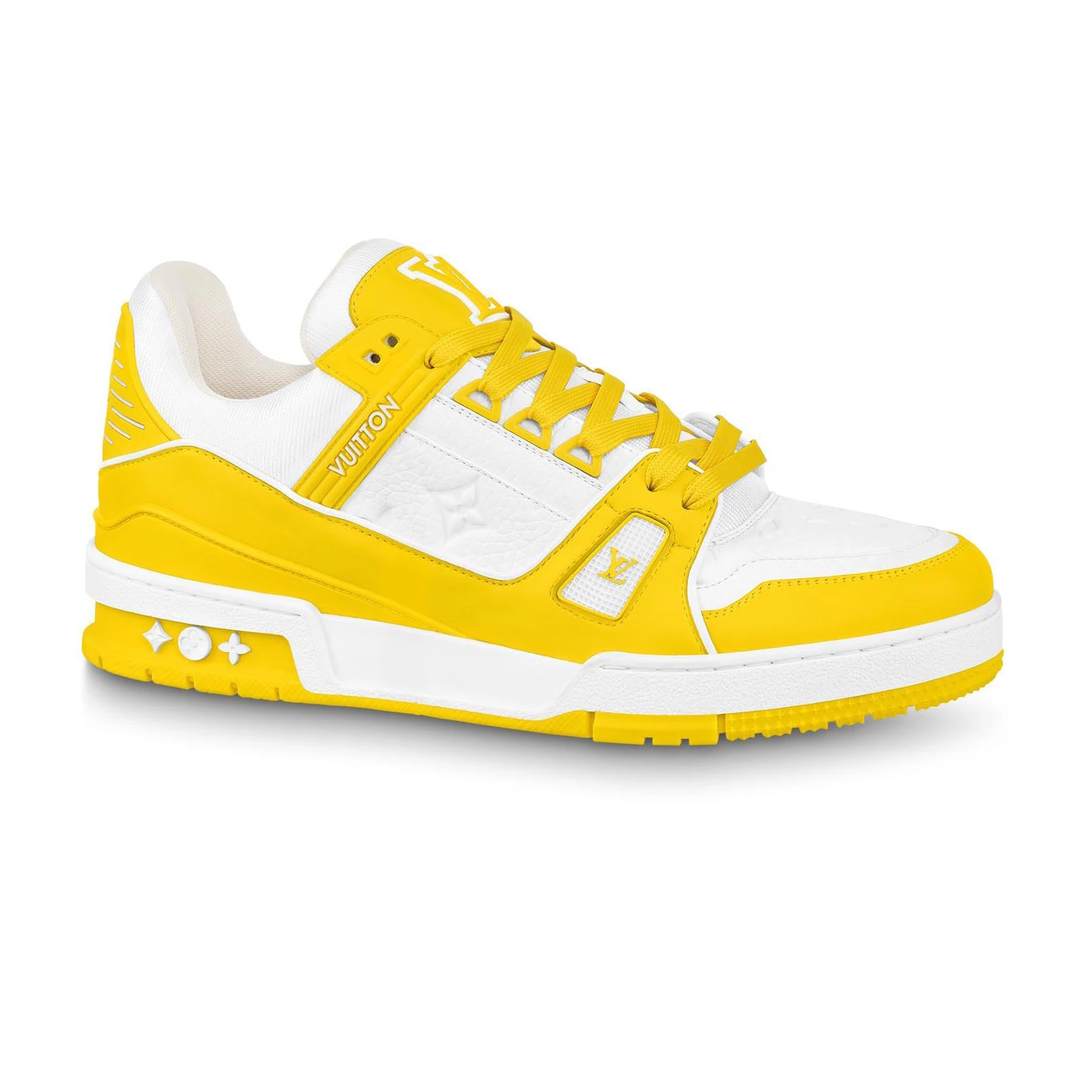 LOUIS VUITTON TRAINERS SNEAKES IN WHITE AND YELLOW– LSVT377 - DEEPREPS