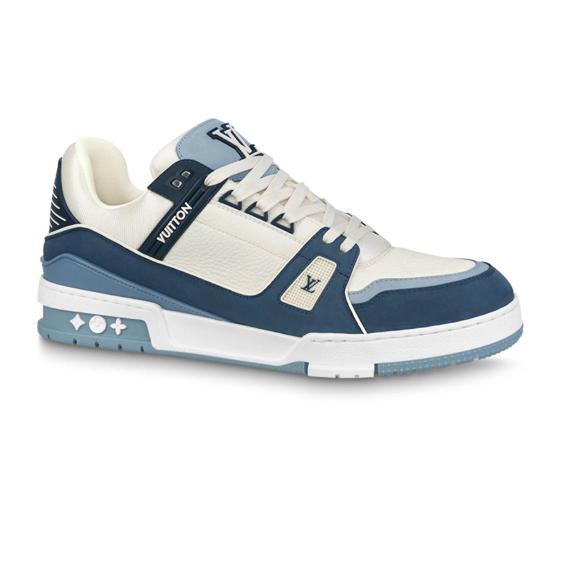 LOUIS VUITTON TRAINER SNEAKERS IN WHITE AND BLUE – LSVT330 - DEEPREPS