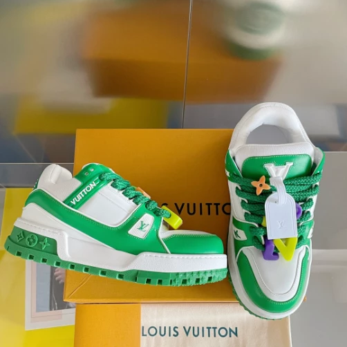 LOUIS VUITTON LV TRAINER MAXI SNEAKERS IN GREEN – LSVT333 - DEEPREPS