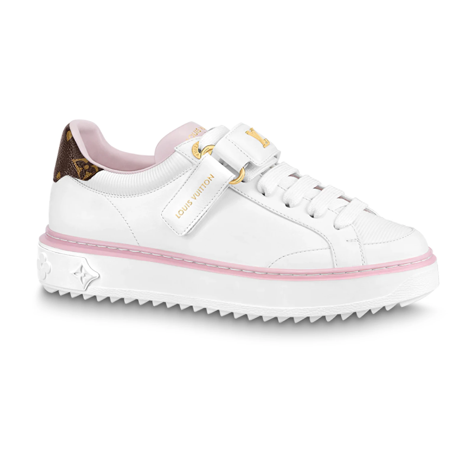 LOUIS VUITTON TIME OUT SNEAKER IN WHITE AND PINK – LSVT364 - DEEPREPS