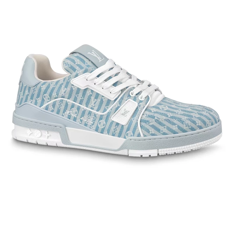 LOUIS VUITTON TRAINER SNEAKERS BLUE MONOGRAM TEXTILE – LSVT346 - DEEPREPS