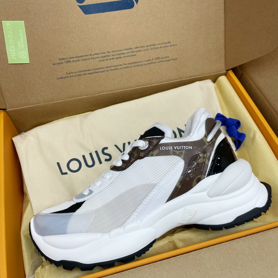 LOUIS VUITTON RUN 55 SNEAKERS IN WHITE – LSVT362 - DEEPREPS