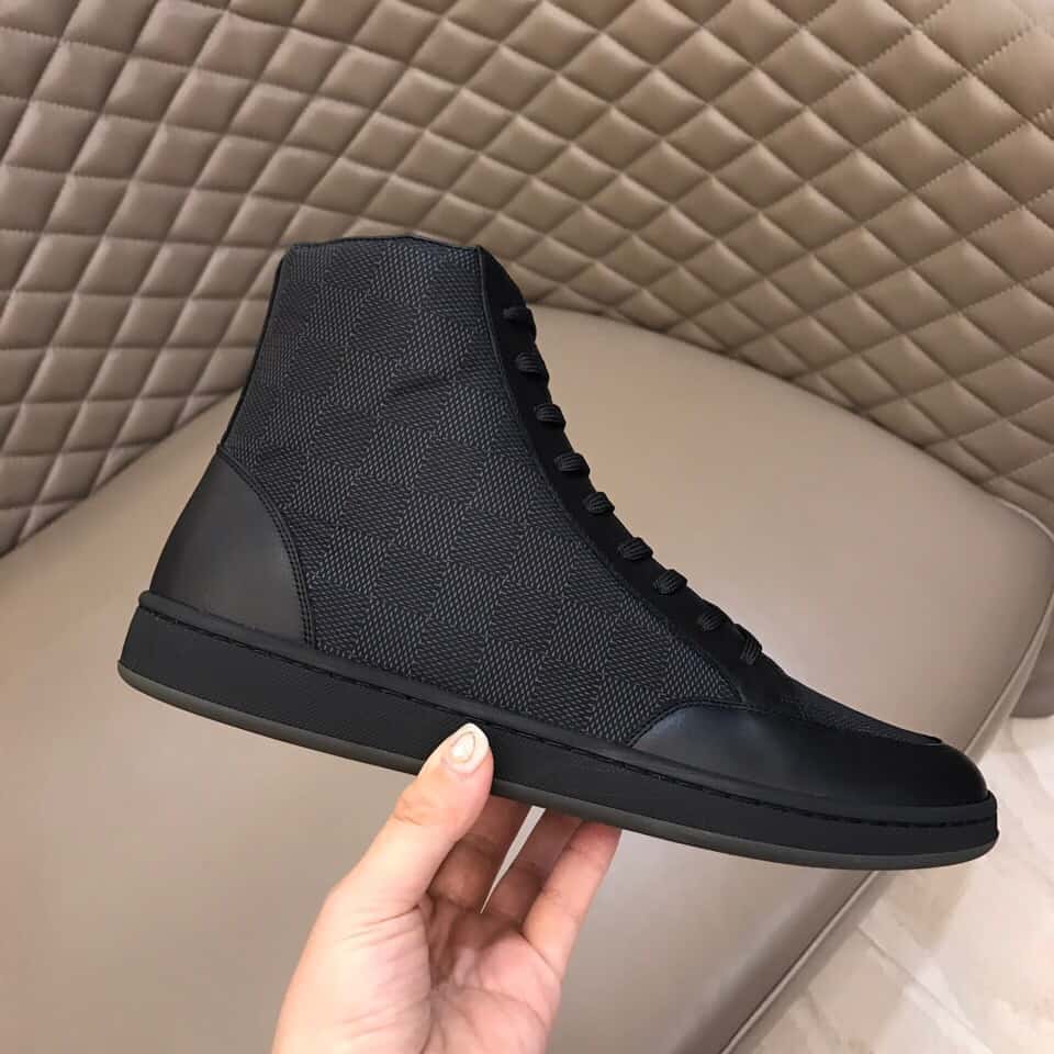 LOUIS VUITTON OFFSHORE HIGH TOP SNEAKER  BLACK    LV47 - DEEPREPS