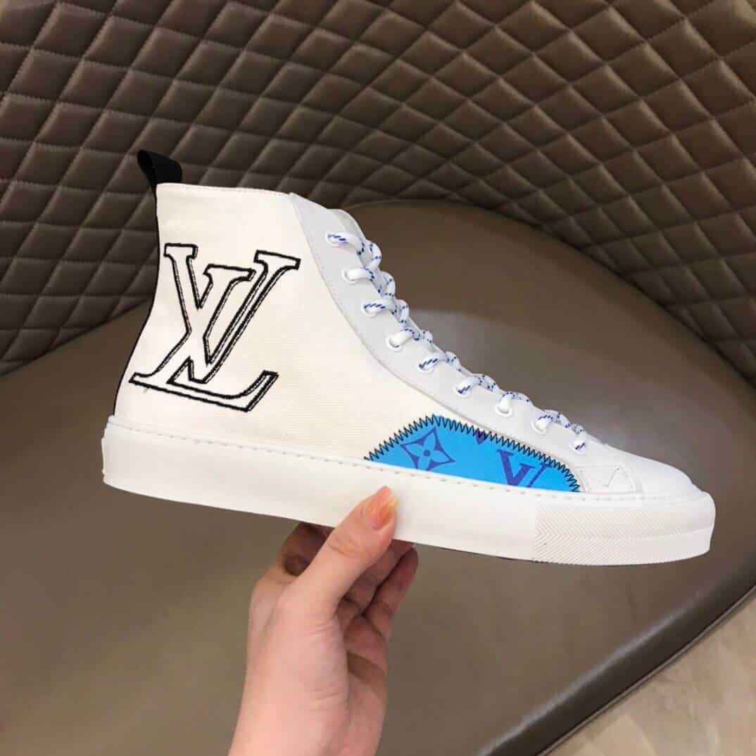 LOUIS VUITTON TATTOO HIGH TOP WHITE SNEAKER   LV76 - DEEPREPS