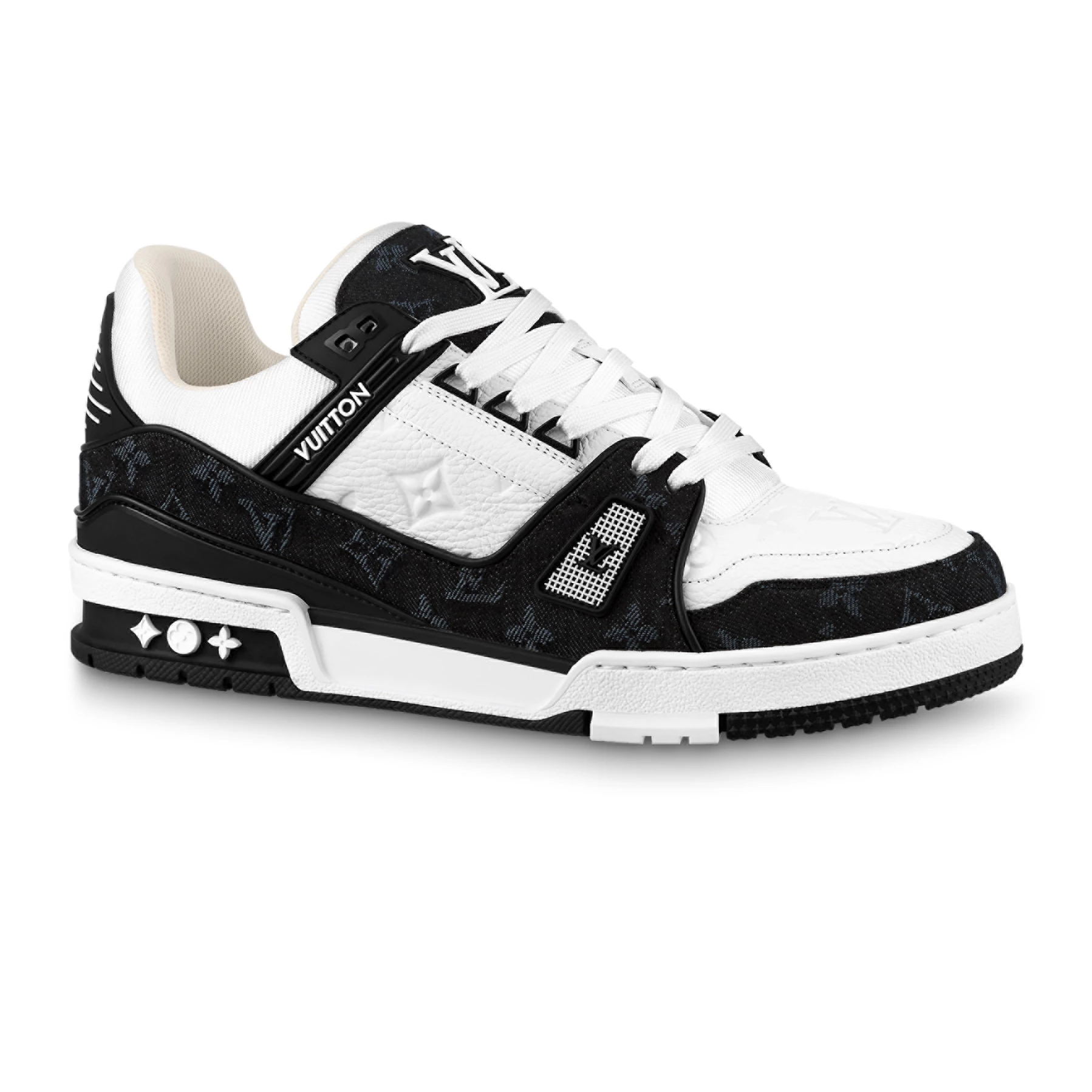 LOUIS VUITTON TRAINER SNEAKERS IN WHITE AND BLACK – LSVT341 - DEEPREPS