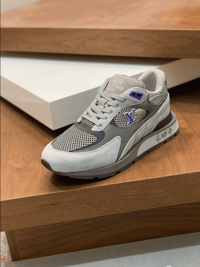 LOUIS VUITTON RUN AWAY SNEAKERS IN GREY AND PURPLE – LSVT358 - DEEPREPS