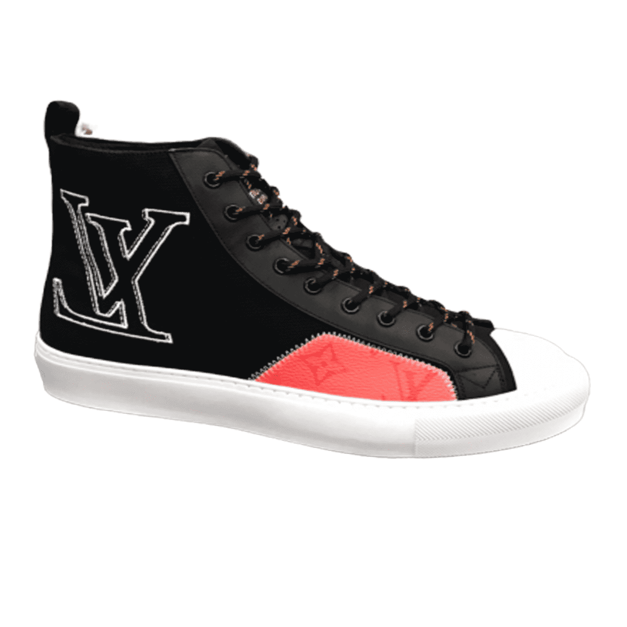 LOUIS VUITTON TATTOO HIGH TOP BLACK SNEAKER   LV77 - DEEPREPS