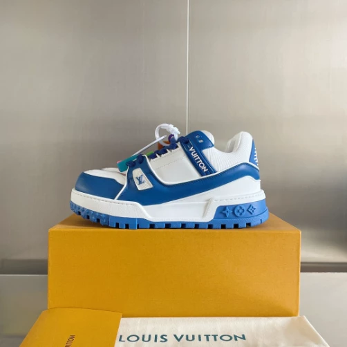 LOUIS VUITTON LV TRAINER MAXI SNEAKERS IN BLUE AND WHITE – LSVT336 - DEEPREPS