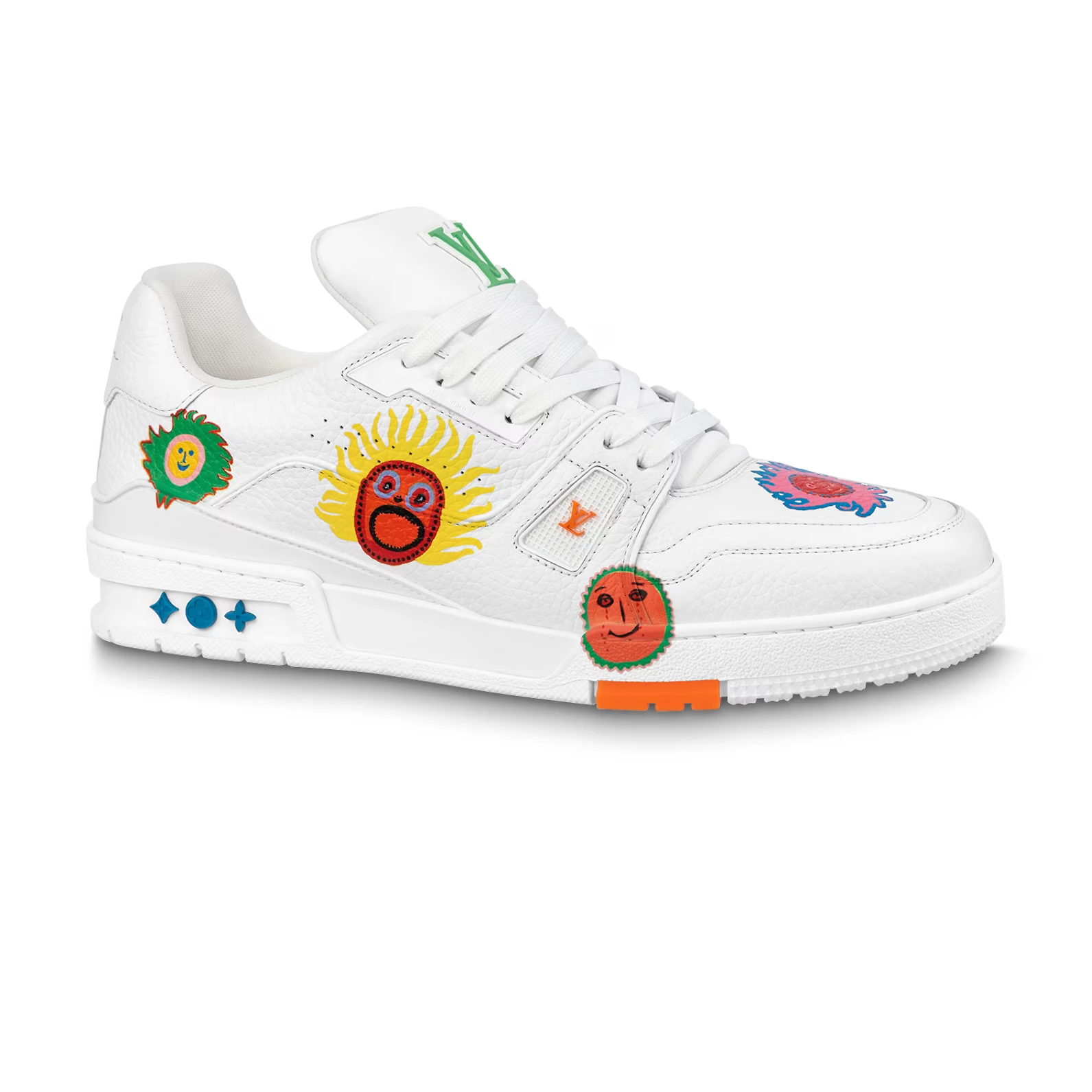 LOUIS VUITTON X YAYOI KUSAMA LV TRAINER SNEAKER IN WHITE – LSVT352 - DEEPREPS