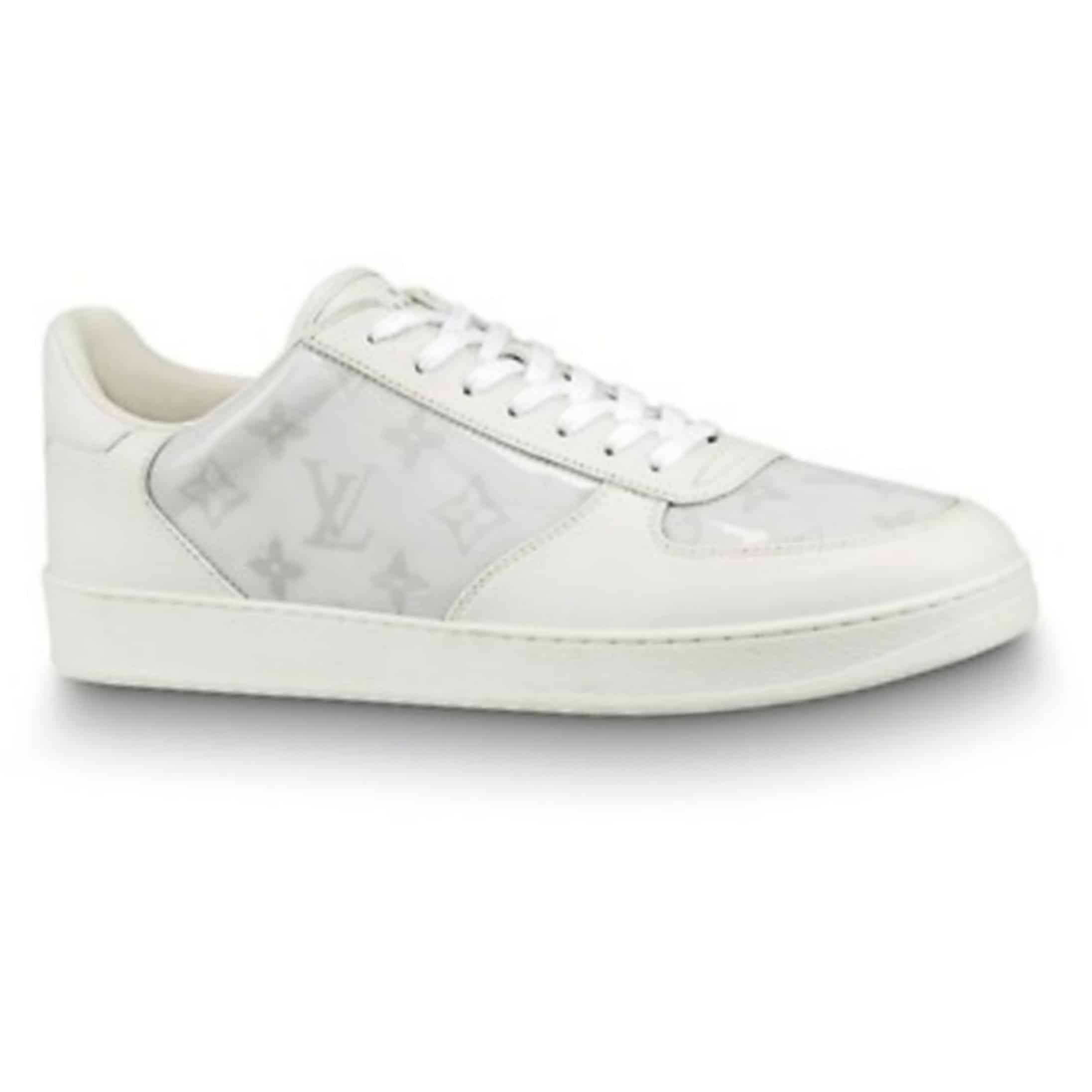 LOUIS VUITTON WHITE MONOGRAM TRANSPARENT RIVOLI SNEAKER   LV40 - DEEPREPS