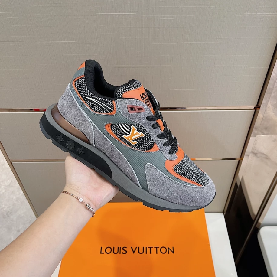 LOUIS VUITTON RUN AWAY SNEAKERS IN GREY AND BLACK  – LSVT359 - DEEPREPS