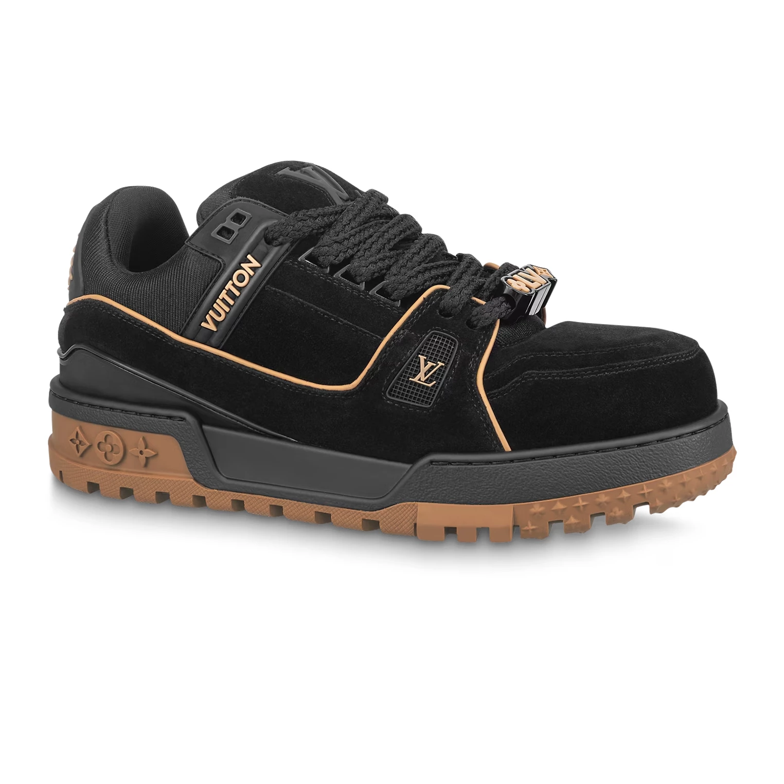 LOUIS VUITTON LV TRAINER MAXI SNEAKERS IN BLACK– LSVT332 - DEEPREPS