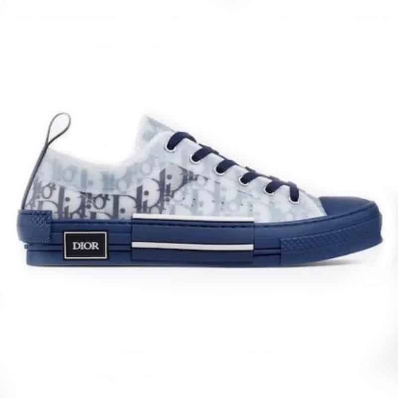 DIOR B23 LOW-TOP SNEAKER IN BLUE DIOR OBLIQUE – CD84 - DEEPREPS