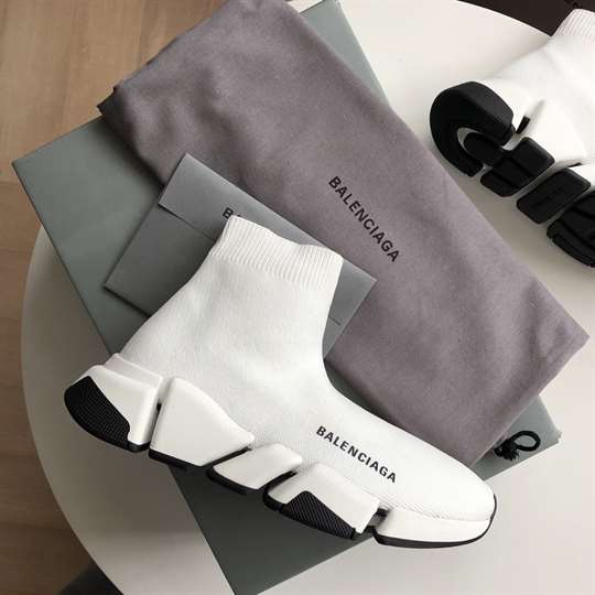 BALENCIAGA SPEED 2.0 SNEAKER IN WHITE   BB143 - DEEPREPS