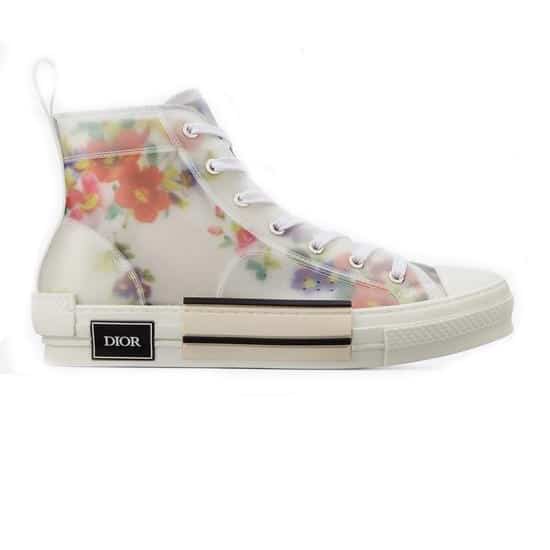 DIOR FLOWERS TECHNICAL CANVAS  B23  HIGH-TOP SNEAKER   CD12 - DEEPREPS