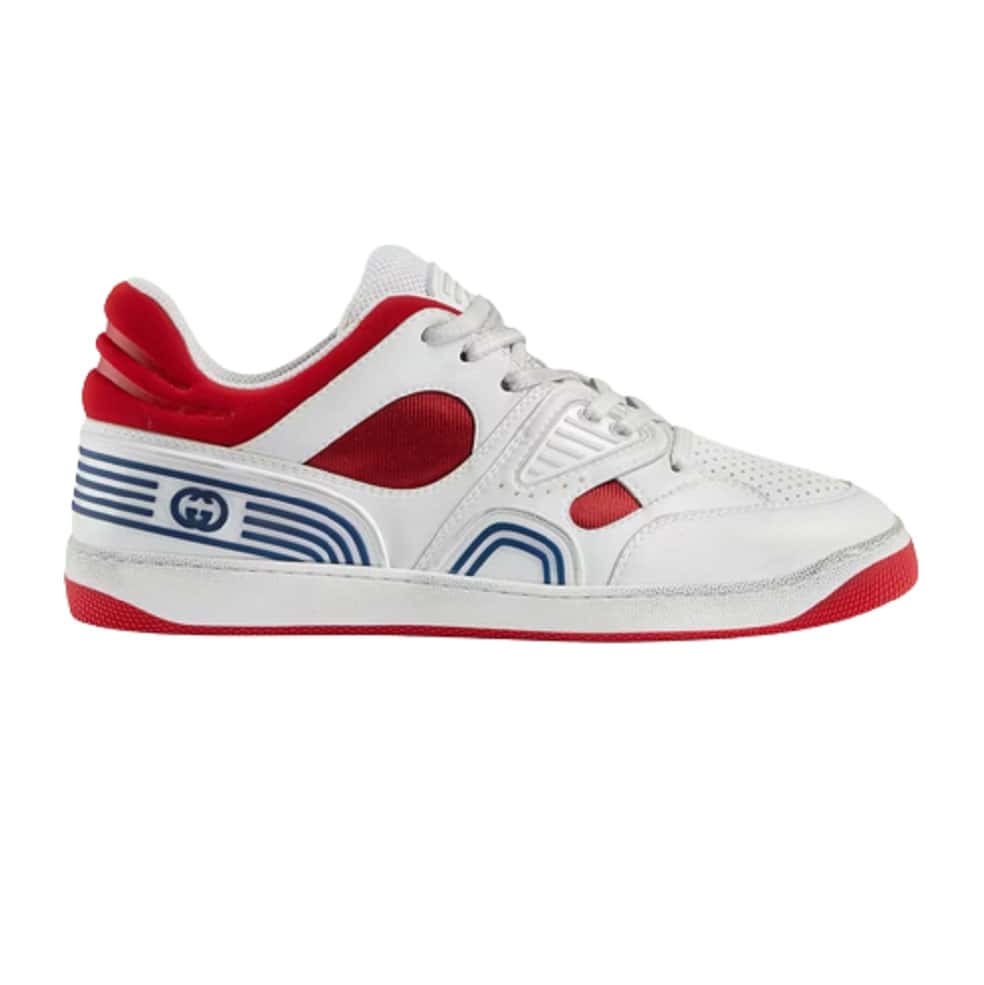 GUCCI BASKET SNEAKERS IN WHITE AND RED – GC182 - DEEPREPS