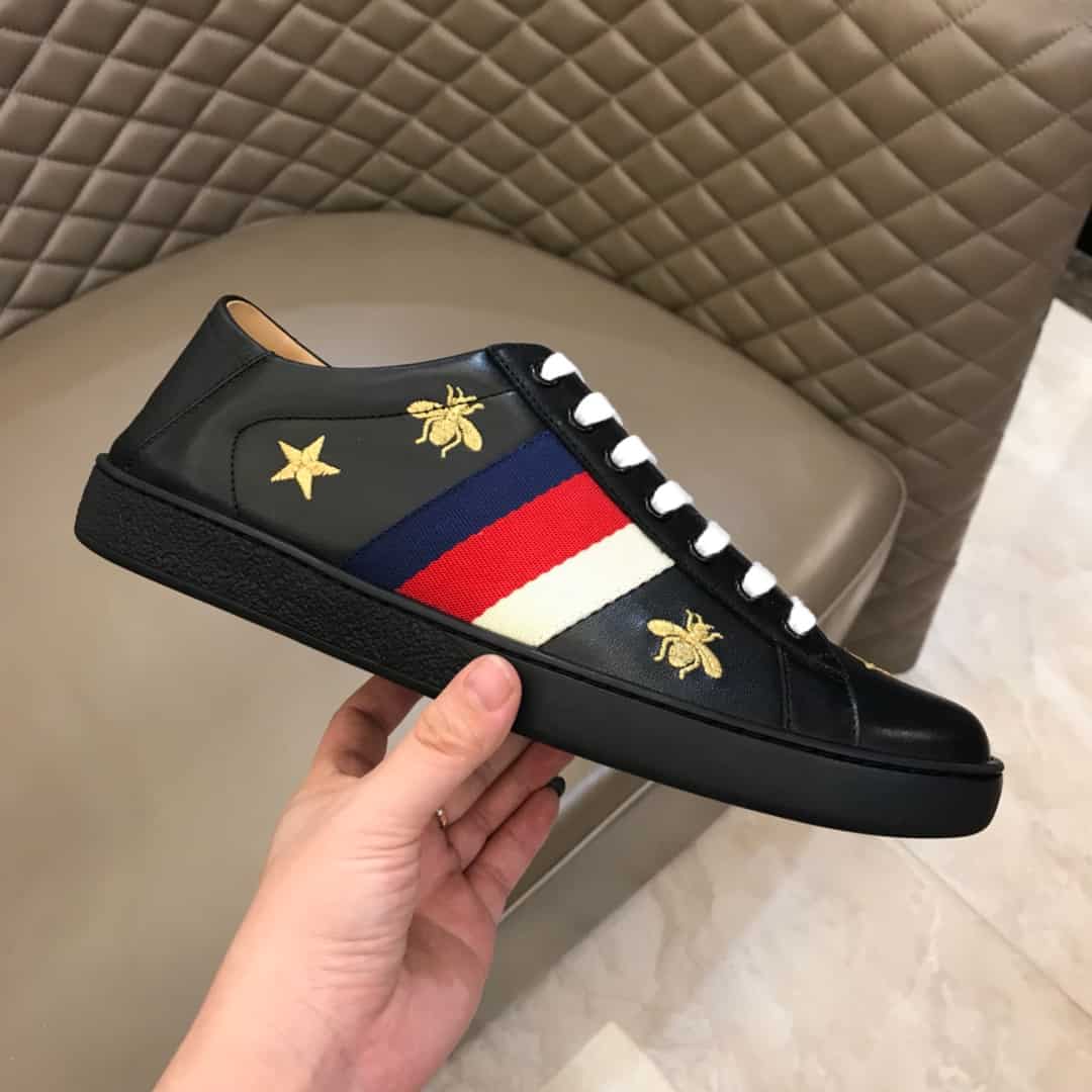 GUCCI BLACK BEE STAR WEB RED WHITE BLUE   GC36 - DEEPREPS