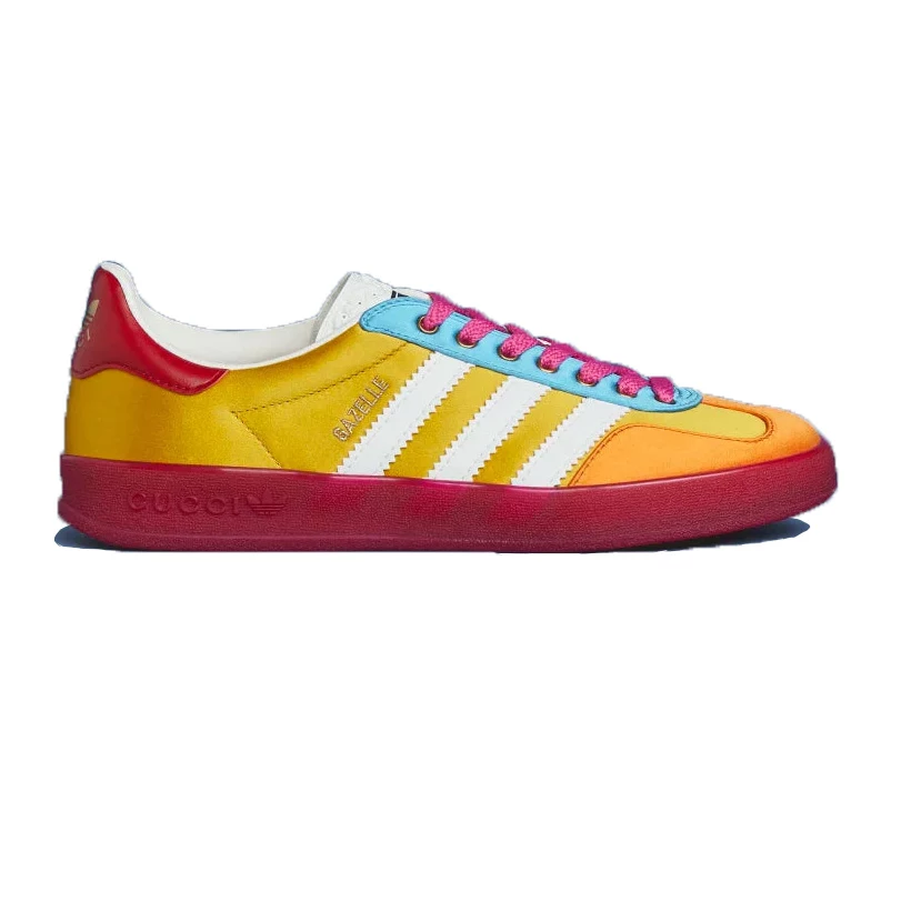 ADIDAS X GUCCI GAZELLE LOW-TOP SNEAKERS IN YELLOW AND RED – GC183 - DEEPREPS