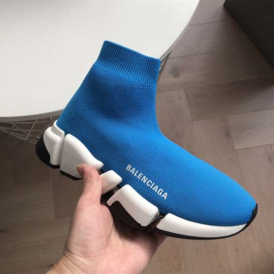 BALENCIAGA SPEED 2.0 SNEAKER IN BLUE   BB147 - DEEPREPS