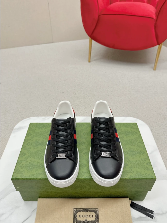 MEN S GUCCI ACE SNEAKER WITH WEB   GC207 - DEEPREPS