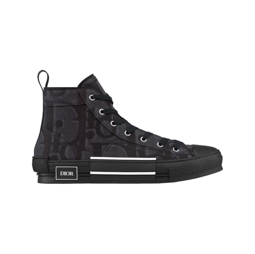 B23 HIGH-TOP SNEAKER BLACK MAXI DIOR OBLIQUE JACQUARD   CD118 - DEEPREPS