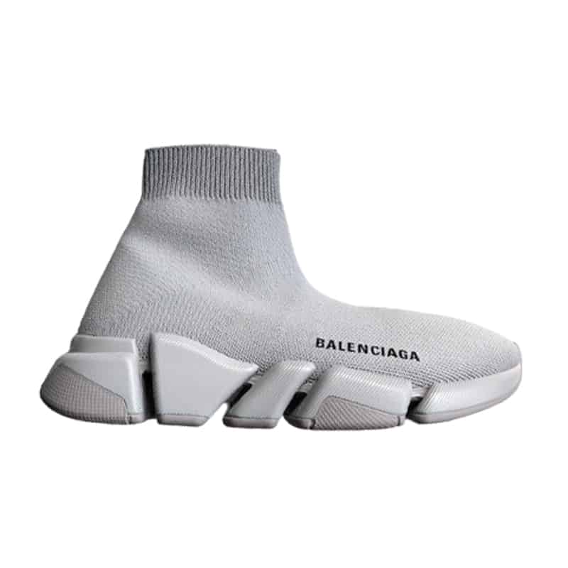 BALENCIAGA SPEED 2.0 SNEAKER IN GREY RECYCLED KNIT   BB142 - DEEPREPS