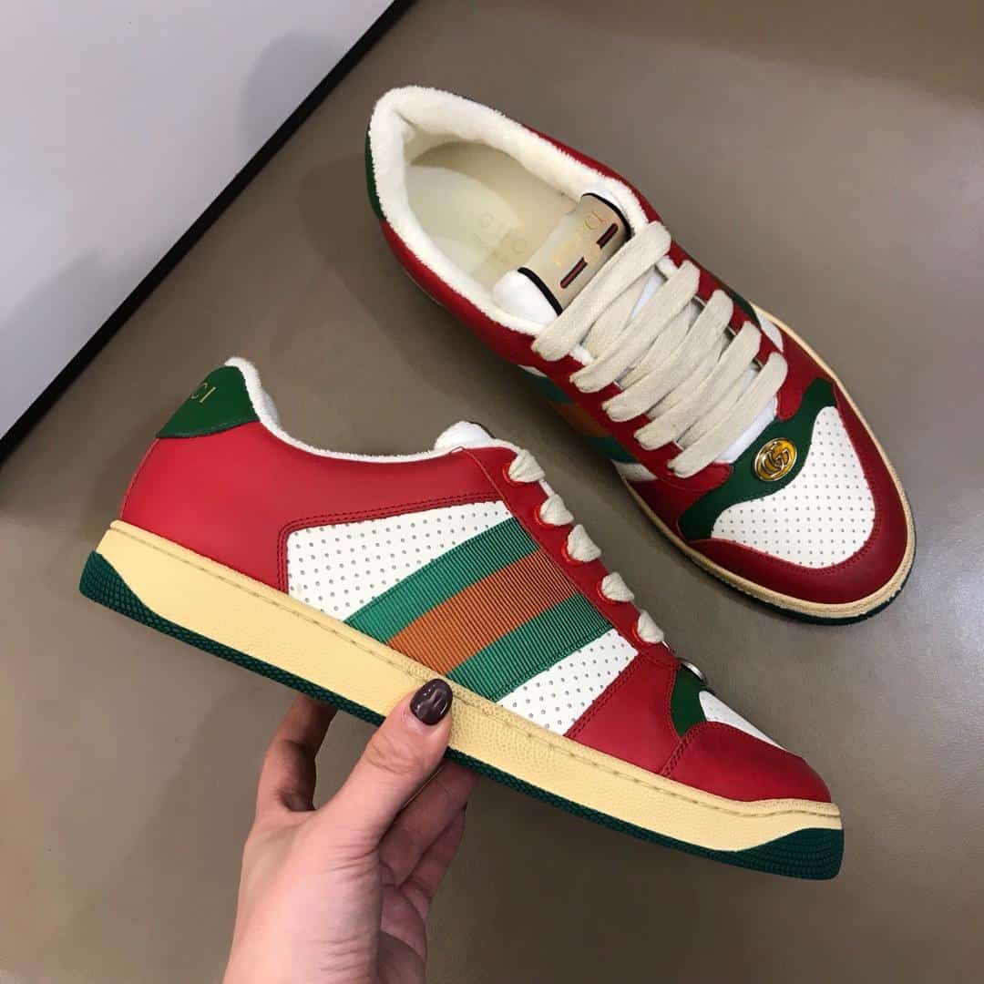 GUCCI SCREENER LEATHER SNEAKER   GC52 - DEEPREPS