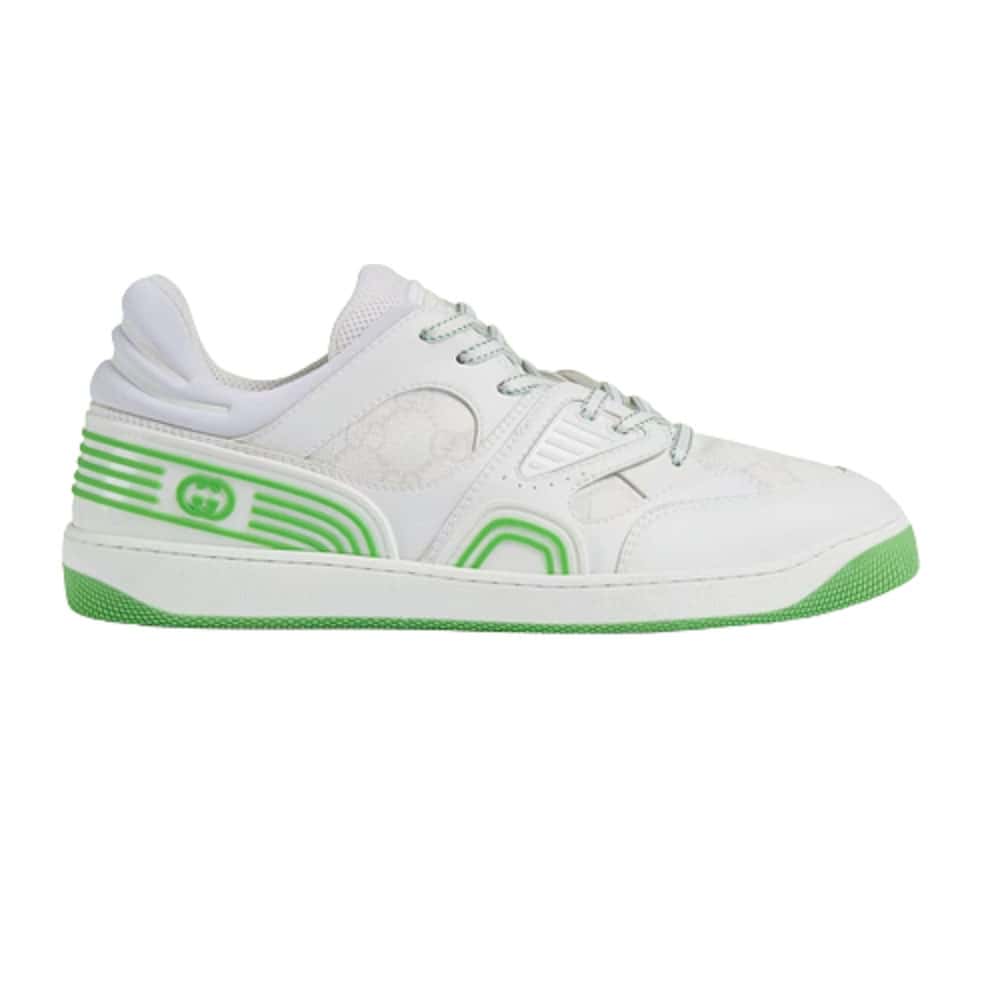 GUCCI BASKET SNEAKERS IN GREEN AND WHITE – GC181 - DEEPREPS