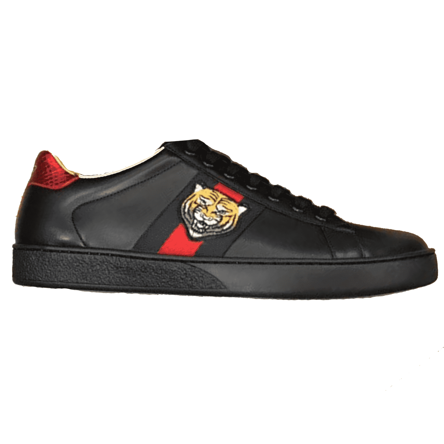 GUCCI TIGER ACE EMBROIDERED SNEAKER BLACK – GC49 - DEEPREPS