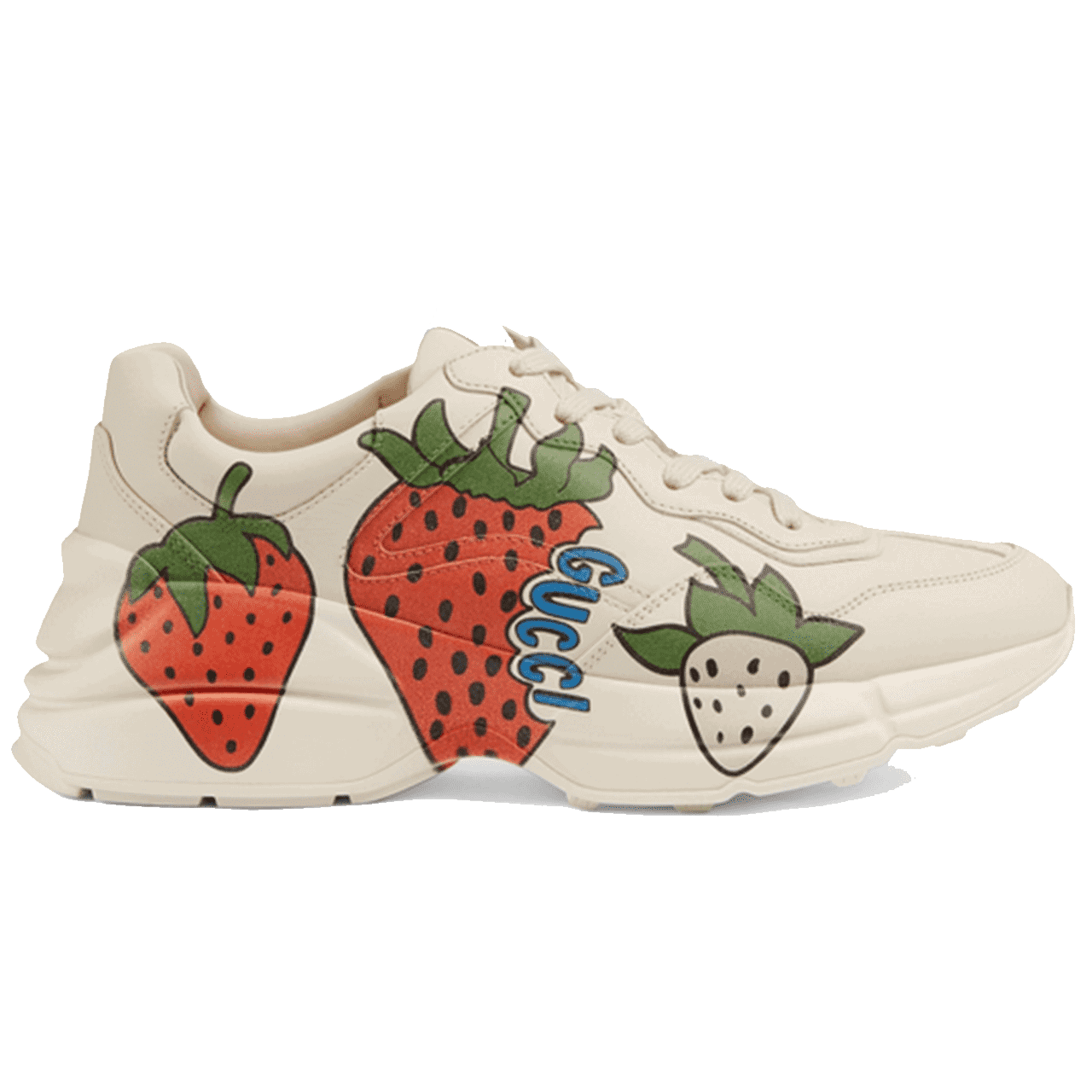 GUCCI RHYTON SNEAKER WITH STRAWBERRY - DEEPREPS