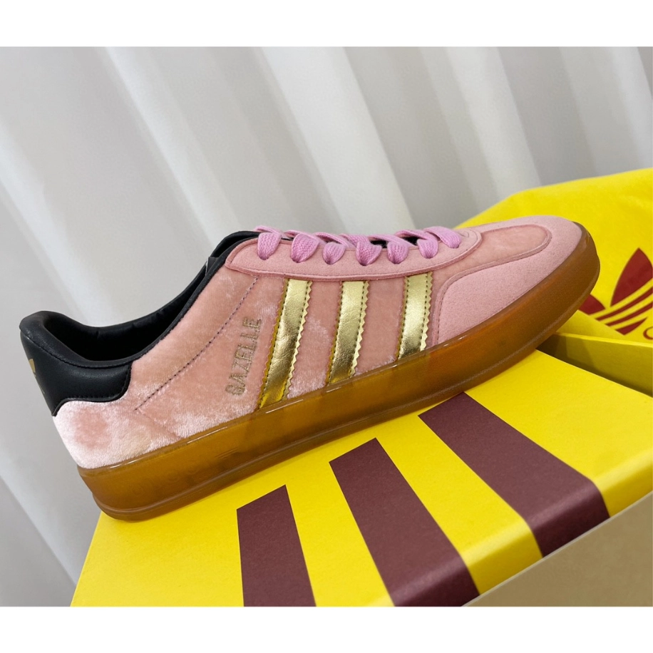 GUCCI X ADIDAS GAZELLE SNEAKERS IN PINK VELVET – GC184 - DEEPREPS