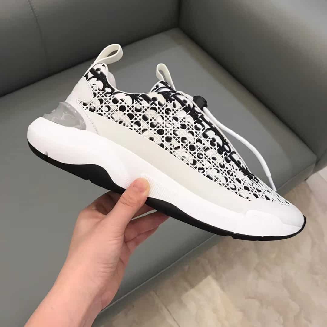 DIOR B24 CANNAGE MOTIF BLACK SNEAKER   CD21 - DEEPREPS