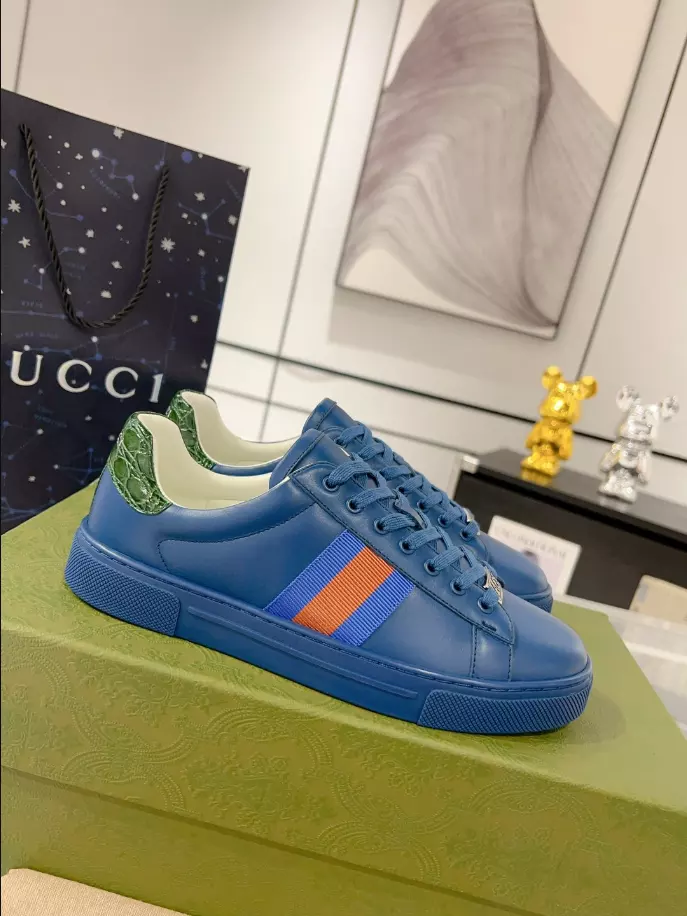 MEN S GUCCI ACE SNEAKER WITH WEB   GC214 - DEEPREPS