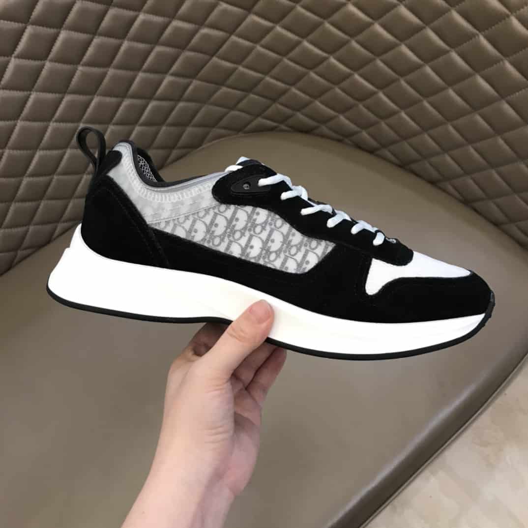 DIOR B25 OBLIQUE BLACK SUEDE RUNNER   CD37 - DEEPREPS