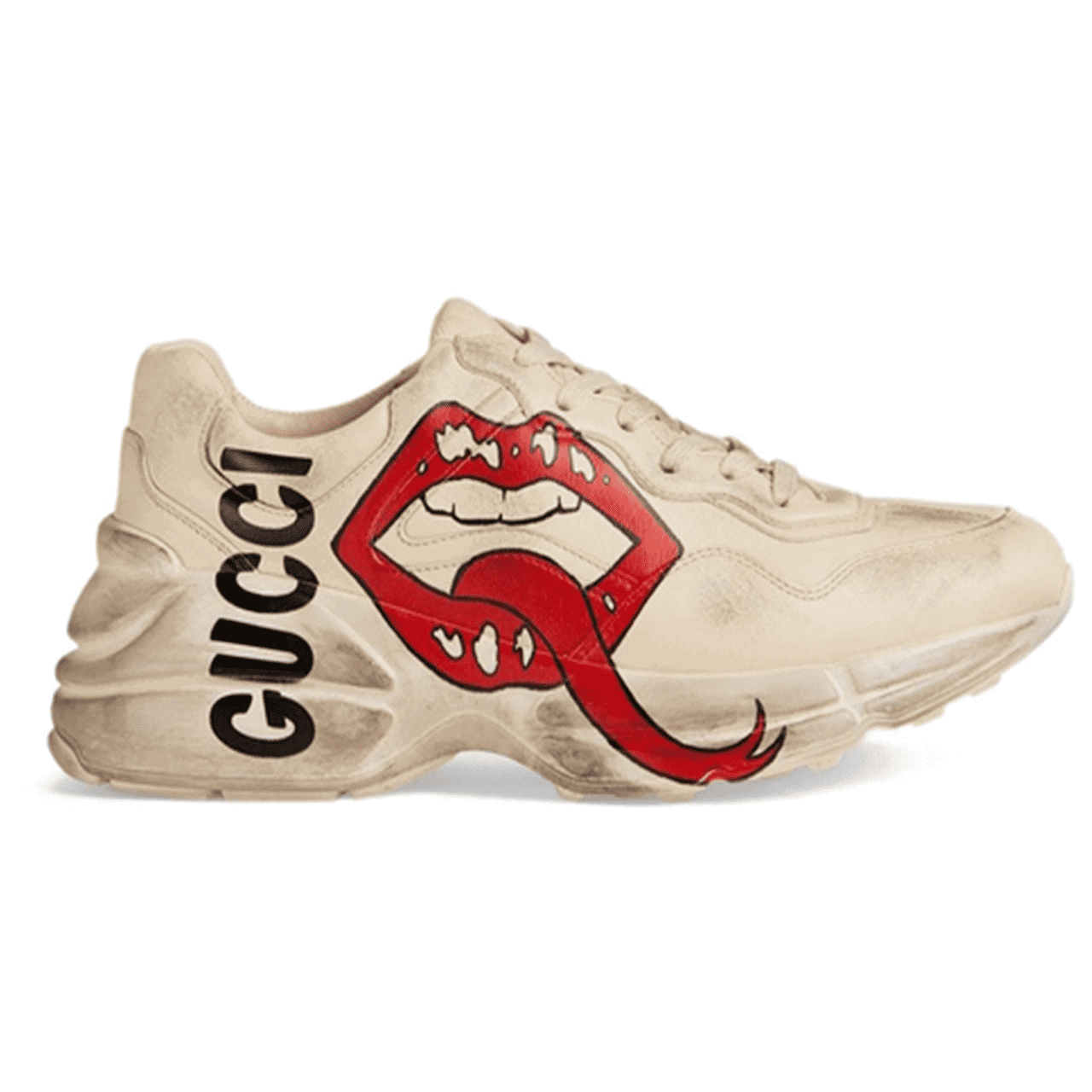 GUCCI RHYTON SNEAKER WITH MOUTH PRINT - DEEPREPS