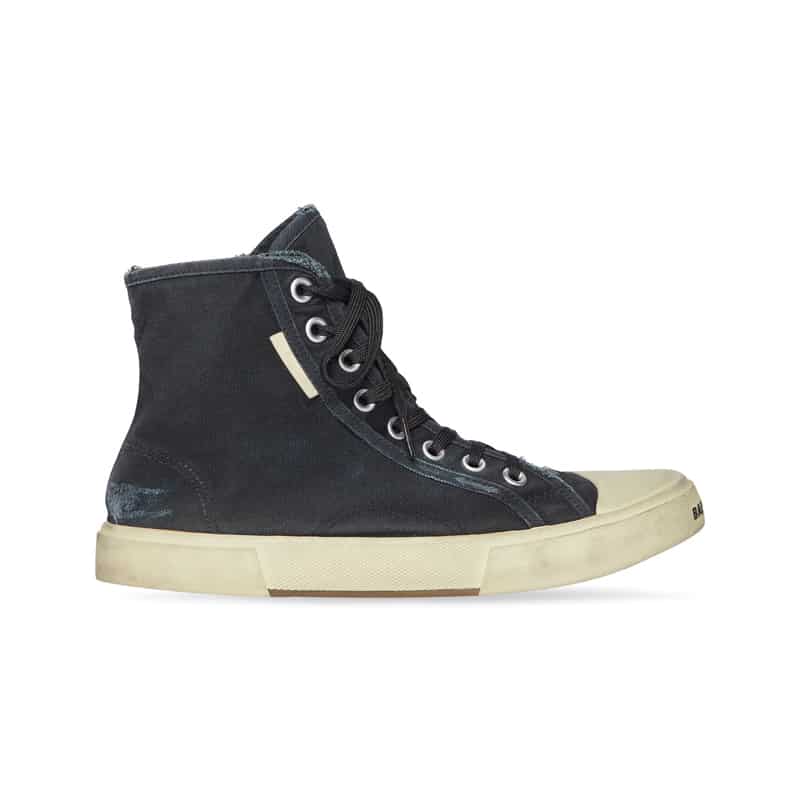 BALENCIAGA MEN S PARIS HIGH TOP TRAINERS IN BLACK   BB210 - DEEPREPS
