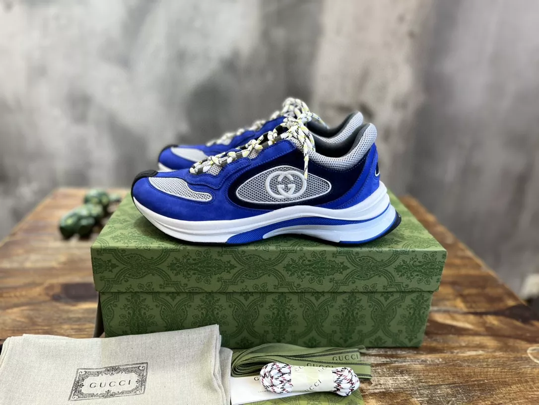 GUCCI RUN TRAINER SNEAKERS IN BLUE – GC160 - DEEPREPS
