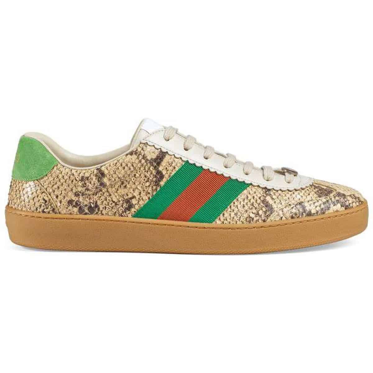 GUCCI MEN S NATURAL G74 PYTHON TRAINER WITH WEB   GC35 - DEEPREPS