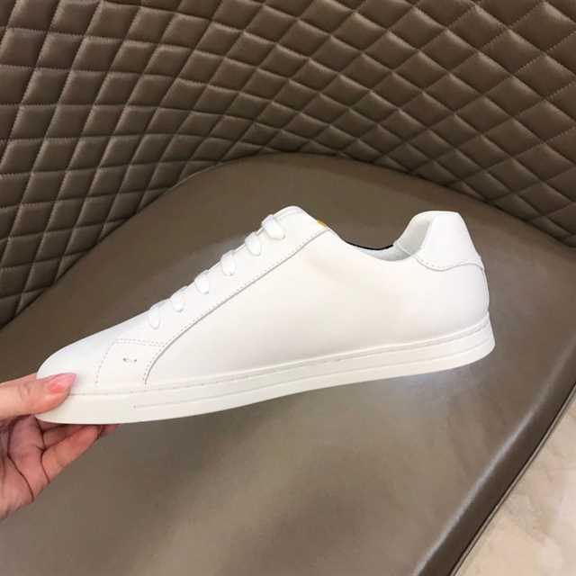 FENDI FF LOGO PRINT LOW-TOP SNEAKERS   FD17 - DEEPREPS