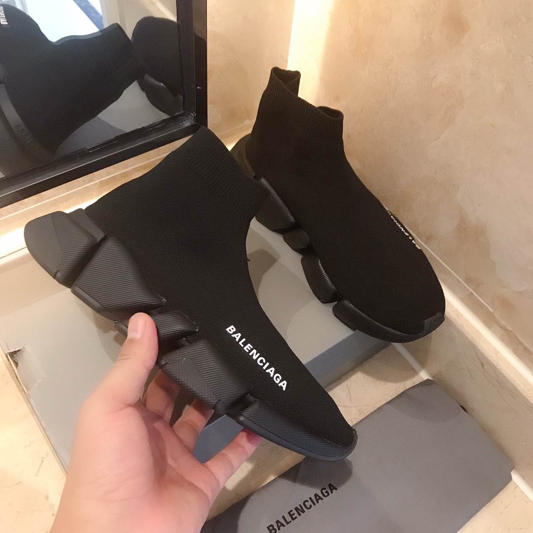 BALENCIAGA SPEED 2020 TRAINER TRIPLE BLACK   BB52 - DEEPREPS