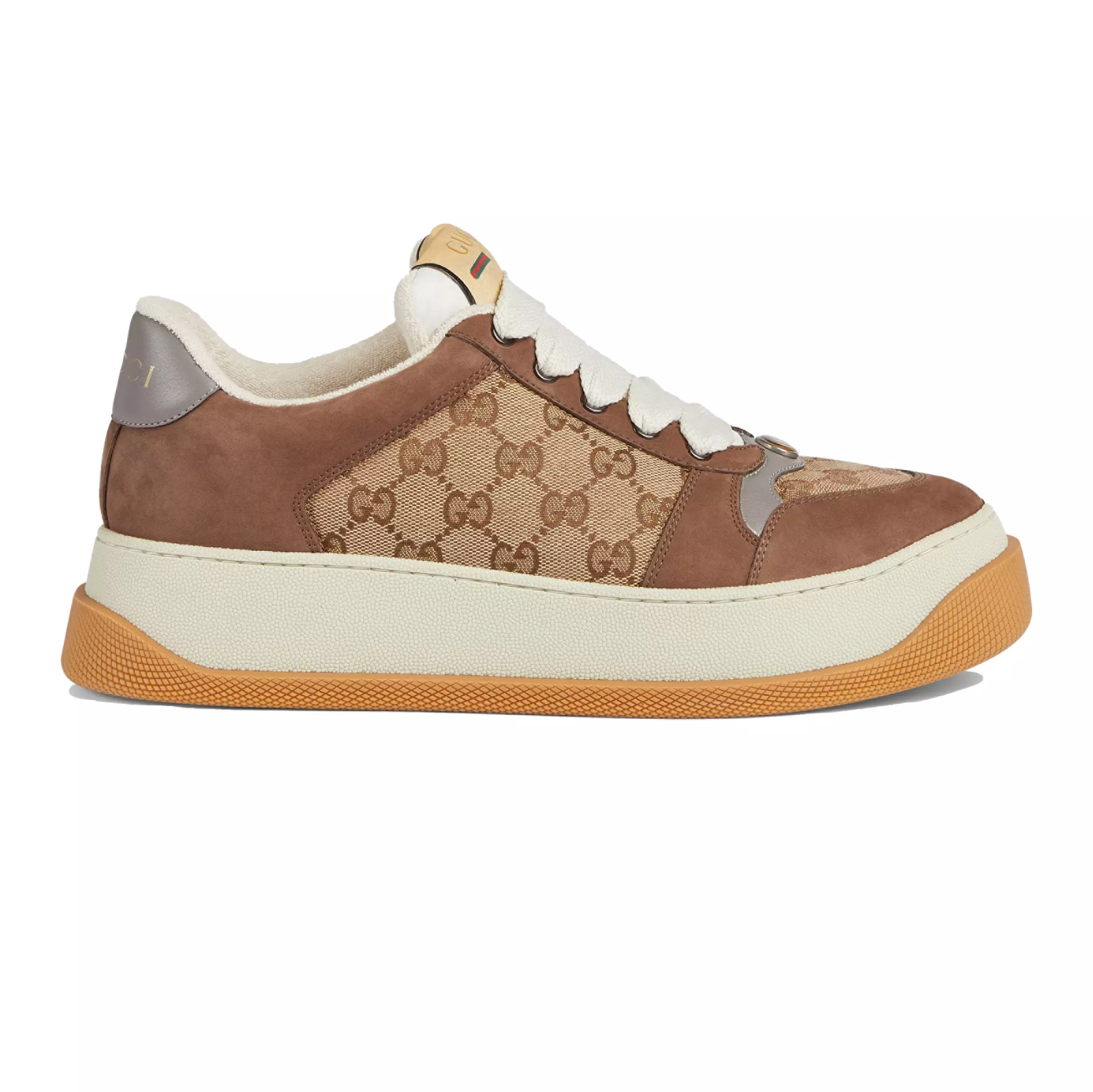 GUCCI SCREENER GG SNEAKERS BEIGE AND EBONY ORIGINAL GG CANVAS – GC172 - DEEPREPS