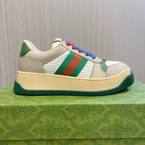 GUCCI SCREENER TRAINER SNEAKERS WITH WEB  – GC176 - DEEPREPS