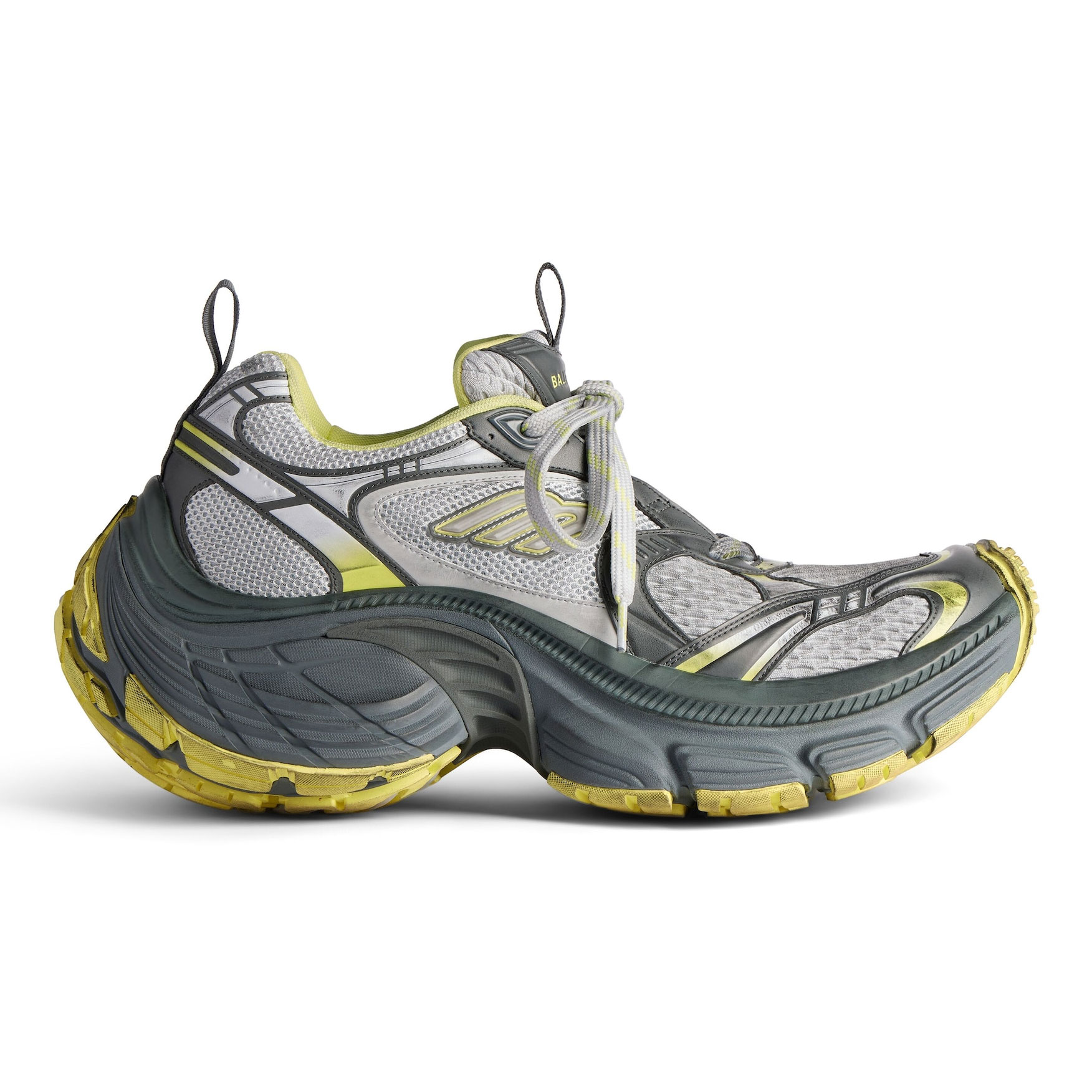 BALENCIAGA MEN S 10XL SNEAKER IN GREY/YELLOW   BB272 - DEEPREPS